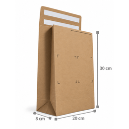 Envelope de papel kraft E-commerce com 2 fitas dupla face PP